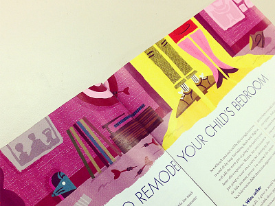 UC Davis magazine illustration brushes color design feet illustration retro