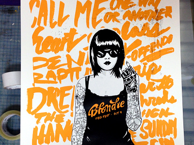 Blondie Final Screen Print