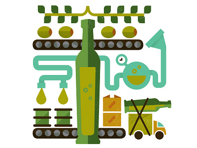 Olive Oil magazine illustration bottle design illustration magazine shapes