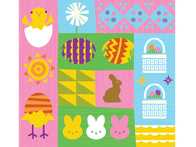 Easter fun candy easter geometric pattern shapes snacks