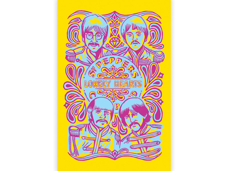 Sgt. Peppers Lonely Hearts Club Band poster by Hans Bennewitz on Dribbble