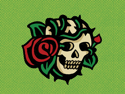 Skull/Rose illustration