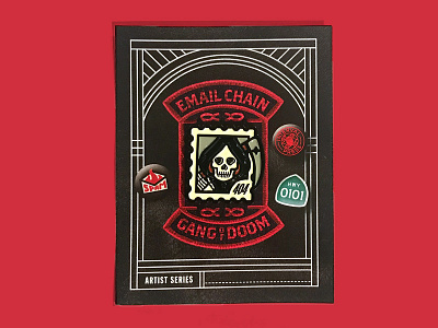Email Chain Gang of Doom enamel pin 404 design enamel pin humor illustration internet lapel pin
