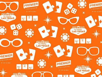 Vegas Showbag pattern design gambling glasses one color pattern vegas