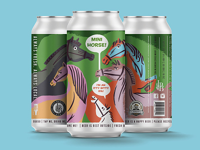 Mini Horse beer cans