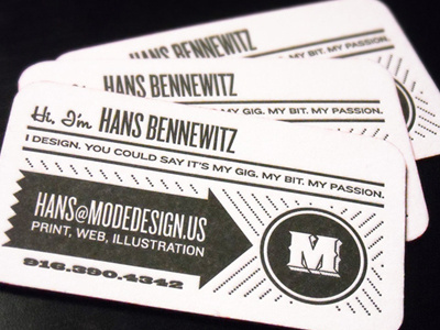 Mode Design business cards