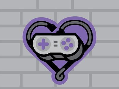 Video Game Love — alternate controller design heart illustration sticker video games