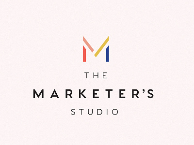 The Marketer's Studio art direction branding clean colorful identity logo design modern monogram