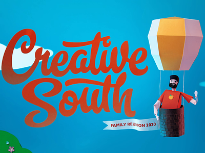 Creative South 2020 animation creative south happy hot air balloon illustration not a render paper paper craft paper illustration photography playful sky tactile illustration video