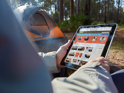 Tent & iPad FTW camping hiking ipad mockup nature