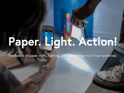 Paper. Light. Action! Workshop illustration paper paper craft paper illustration photography workshop