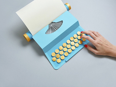 Golden Keys coins copywriting keys paper paper craft type writer