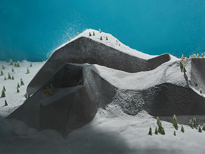 Epic Day epiccurence mountain paper craft paper illustration photography snow