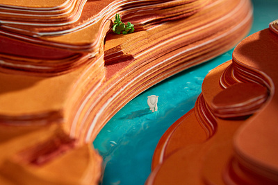 Utah Canyon by Thrice Studio canyon not a render paper craft paper illustration photography still life utah