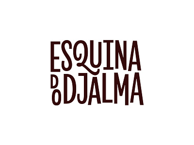 Esquina do Djalma Type Lockup 50s bar branding identity logo mcm midcentury modern revla sans type typography
