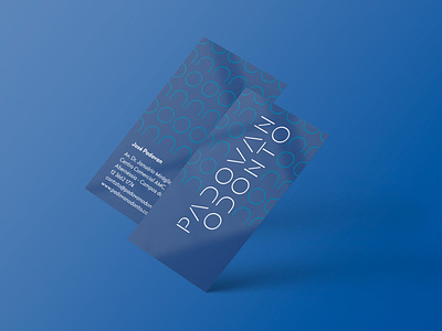 Business cards for Padovan Odonto blue brand design branding business card minimal print print design typography