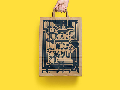 Paper Bag Type Illustration, for SP-50 Beer Pub bar beer pub branding handbag highway identity illustration paper bag restaurant type typography