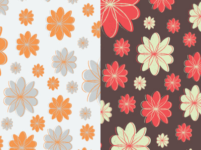 Dreaming of Summer digital flowers illustration pattern process retro summer surface pattern