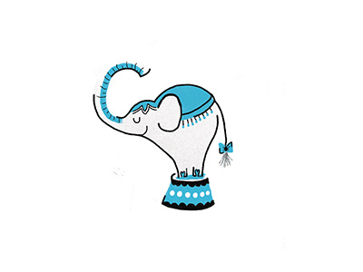 Baby Elephant animal baby character circus design drawing elephant illustration illustrator whimsical zoo