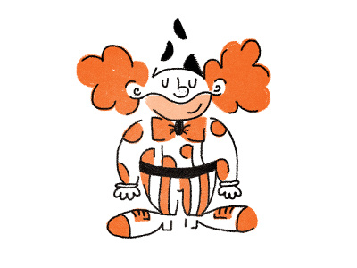 Carl the Clown adobe character circus clown design doodle drawing illustration illustrator minimal