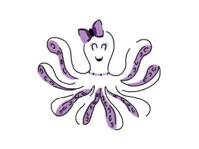 Olivia the Octopus animal character children design illustration illustrator kids ocean octopus sea sketch whimsical