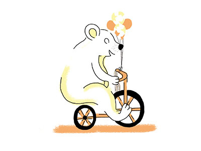 Timmy on a Tricycle bear bike character circus design illustration illustrator kids series sketch tricycle whimsical