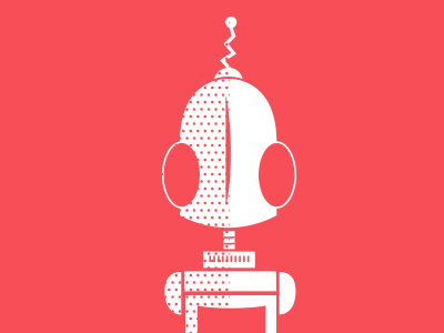 Robot! design feedback halftone icon illustration illustrator minimal robots