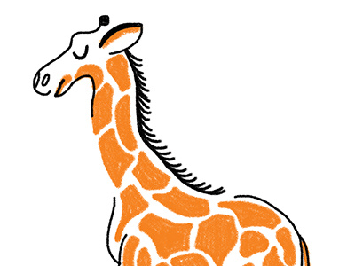 Giraffe! character children diy fair giraffe illustration illustrator michigan minimal photoshop whimsical zoo