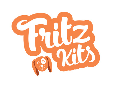 Fritz Kits : Final Logo branding design dog hand lettering identity knitting lettering logo script subscription