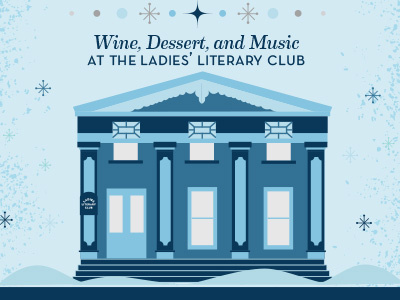 Ladies Literary Club design house illustration invitation ladies literary club mi venue ypsilanti