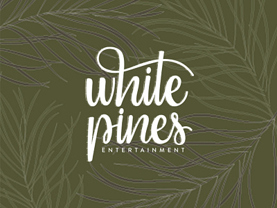 White Pines Entertainment Branding branding custom logo design identity lettering logo logotype music pines