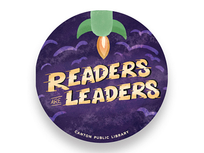 Readers Are Leaders book nerd book worm books hand lettering illustration leader lettering library readers reading spaceship