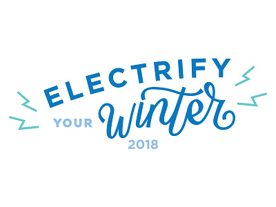 Electrify Your Winter branding design electrify lettering library logo reading winter