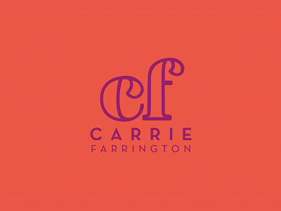 Carrie Farrington - Full Logo branding identity life coach logo logotype small business