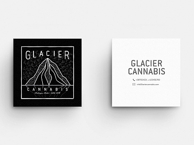 Business Card Mock Up for Glacier Cannabis branding business card business card mock up cannabis identity logo michigan mock up weed