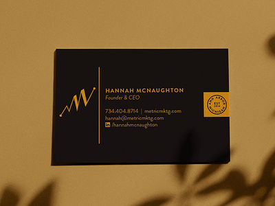 Metric Marketing Business Card Deisgn branding business card design identity logo marketing agency marketing collateral metrics throwback typography