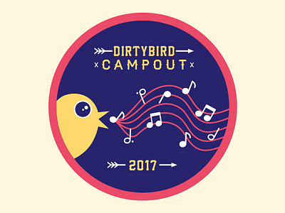 Song Bird design dirtybird dirtybird campout genna lee design gld graphic design patch vector