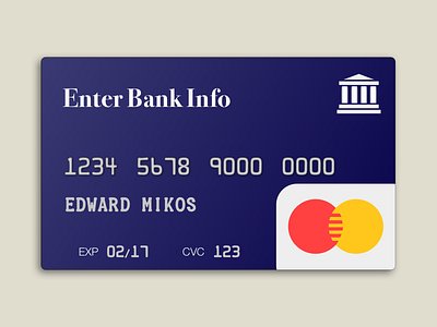 Daily UI 002 - Credit Card checkout card checkout dailyui