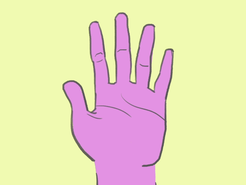 Clenched Fist animation cel clench fist frame-by-frame hand loop