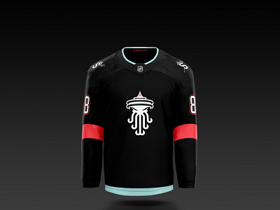 Seattle kraken ice hockey team uniform colors Vector Image