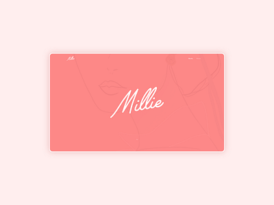 Millie | Homepage pt. 1 app branding icon illustration minimal mobile typography ui ux web