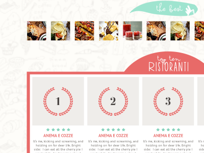 Polletto flat food frame handwritten home page icon set laurel recipes reviews ribbon vintage winner