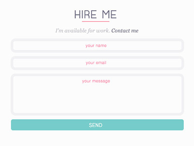 Contactform button contact contact form email hire input portfolio textarea