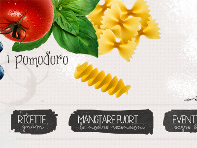 Menu basilic bluberry brushes button clackboard flour font type food handwritten menu pasta pattern recipe tomato