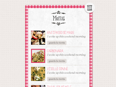Menu Polletto&Pancackes blog food icon icons set list menu ornaments pattern preview recipes restaurant tartan