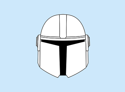 Mandalorian Helmet cartoon design graphic graphic design illustration illustrator mandalorian star wars vector