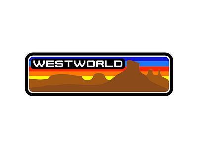 Westworld cartoon design fan art graphic graphic design hbo illustration illustrator label retro sticker vector westworld