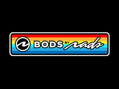 Bods By Nads Sticker Design illustration logo stickers vector