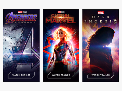 2019 Marvel Half Page Banners banner ads display ad graphic design