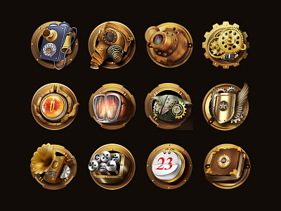 Steam Punk I app game gui icon mechanical punk steam steamage steampunk